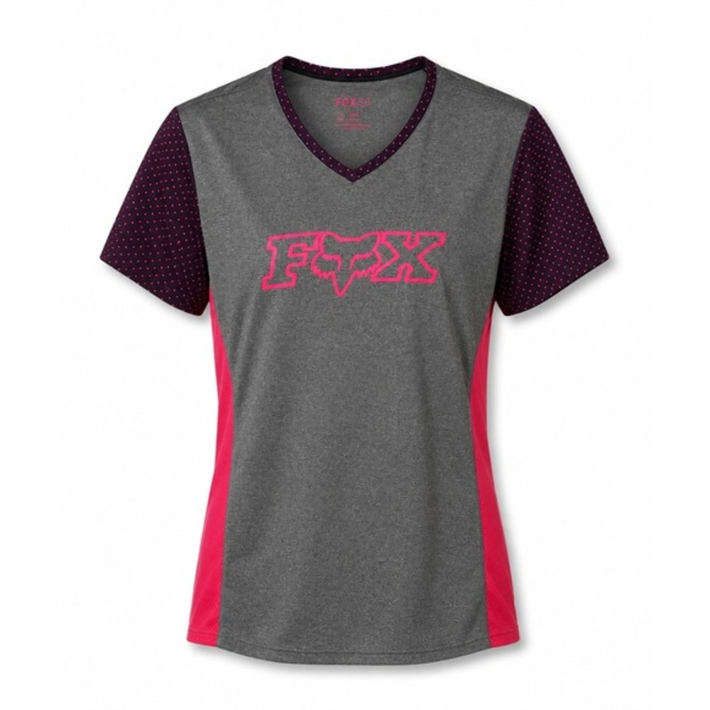 Fox Racing Womens Indicator s/s Jersey‎ Heather Graphite Size L NWT